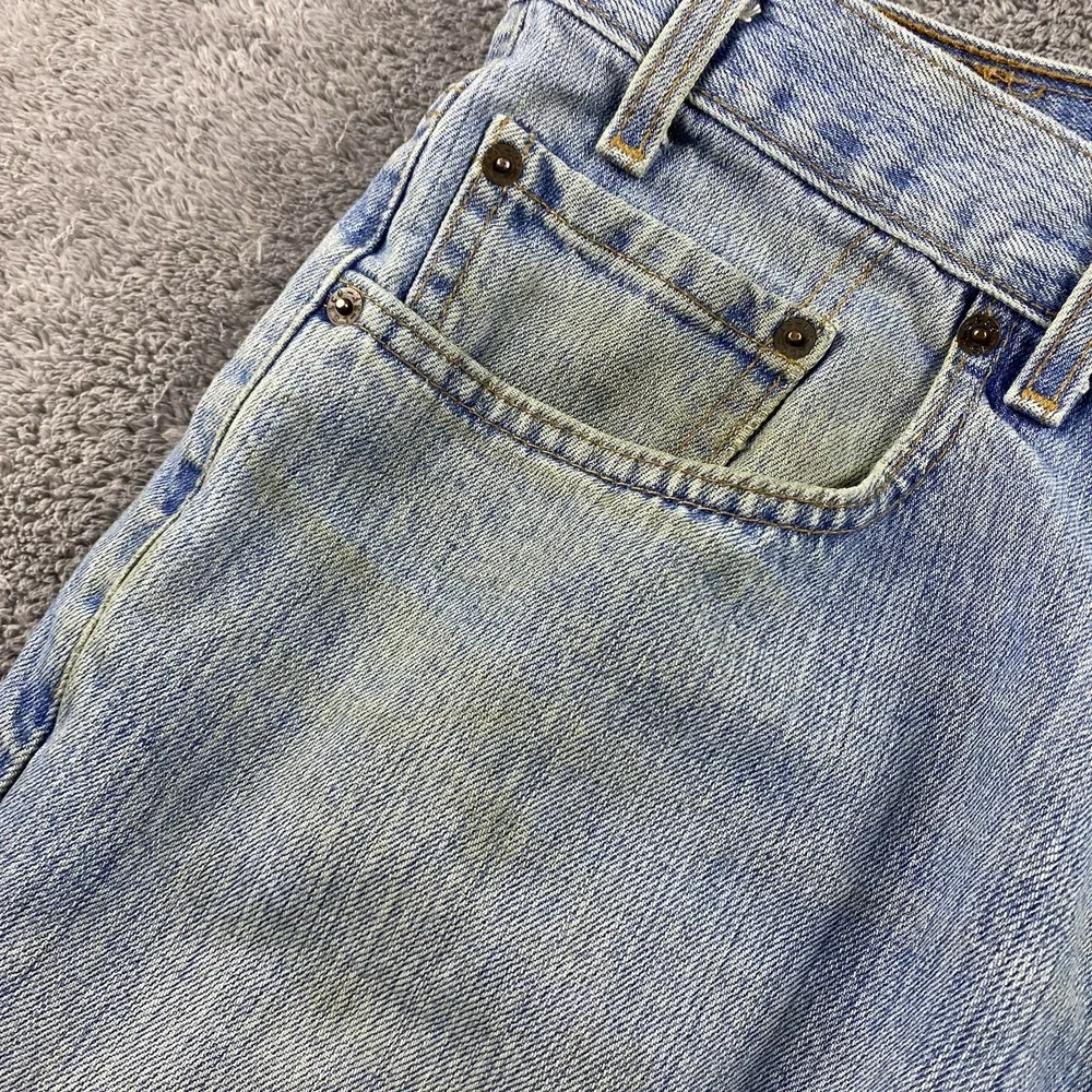 Levis 569 Loose Straight Fit Jeans‎ Mens 38x26.5 Blue Medium Wash Hemmed VTG